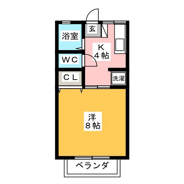 ラミアカーサ(1K/1階)の間取り写真