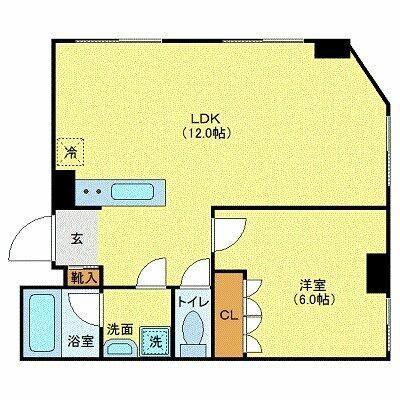 フロリスオーランティウム2(1LDK/3階)の間取り写真
