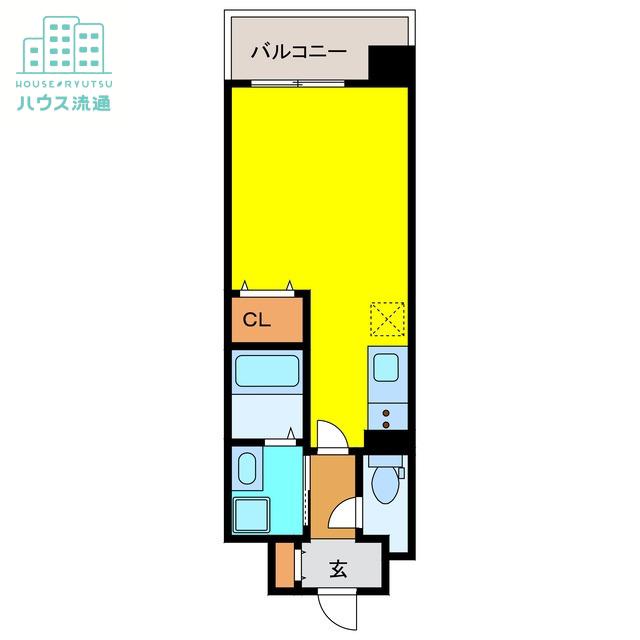 レブリアント鳥栖(ワンルーム/2階)の間取り写真
