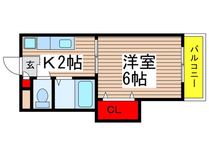 八千代台パーソナルハウスPART6(1K/4階)の間取り写真