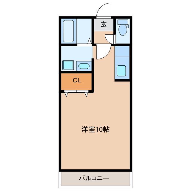 NEWセジュール(ワンルーム/2階)の間取り写真