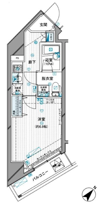 メインステージ文京小石川(1K/7階)の間取り写真
