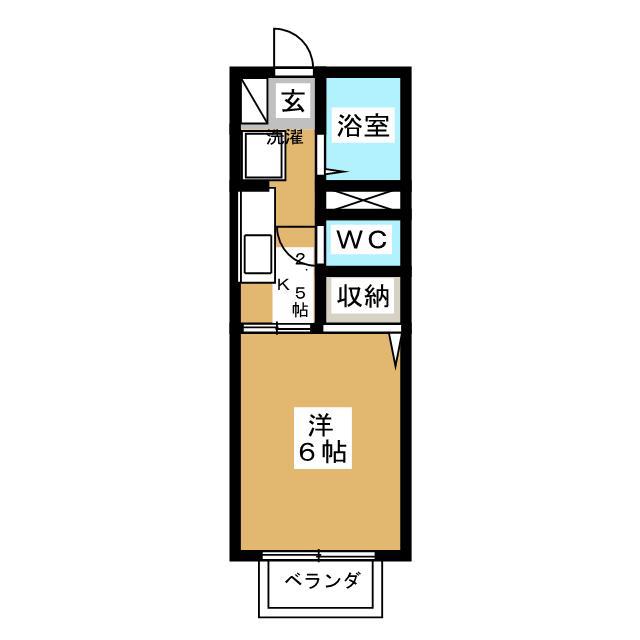 ティンカーベルアネックス(1K/1階)の間取り写真