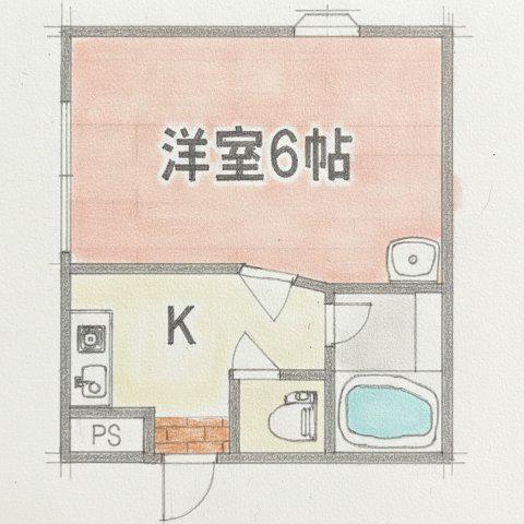 クオリティII(1K/2階)の間取り写真