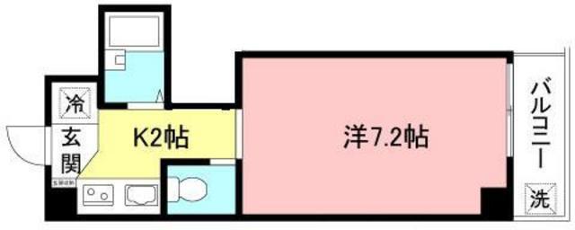 ベルエキップ(1K/3階)の間取り写真