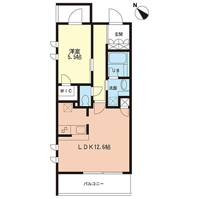 クラルテ東戸塚(1LDK/3階)の間取り写真