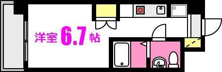 レジディア比治山公園(ワンルーム/7階)の間取り写真