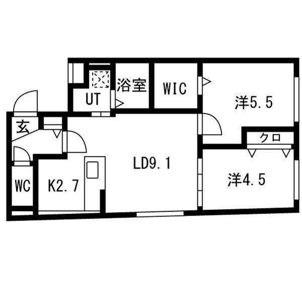 LIEN S10(2LDK/3階)の間取り写真