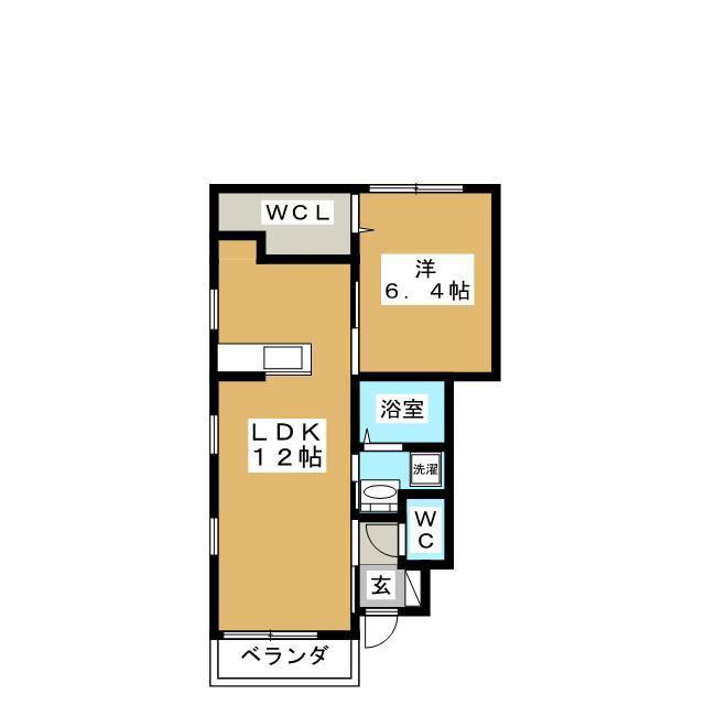 エクセルハイツ(1LDK/1階)の間取り写真
