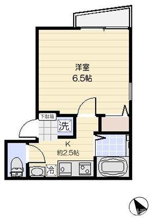 アクロス蔵前(1K/2階)の間取り写真