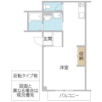メゾンM・S(ワンルーム/1階)の間取り写真