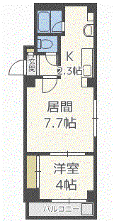 セトル豊平34(1LDK/3階)の間取り写真