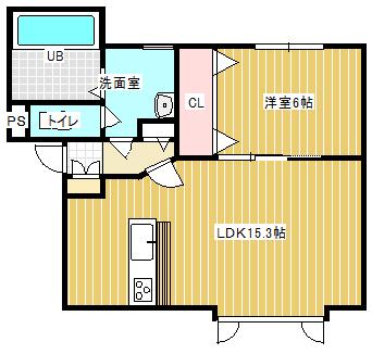 TNP1.3(1LDK/2階)の間取り写真