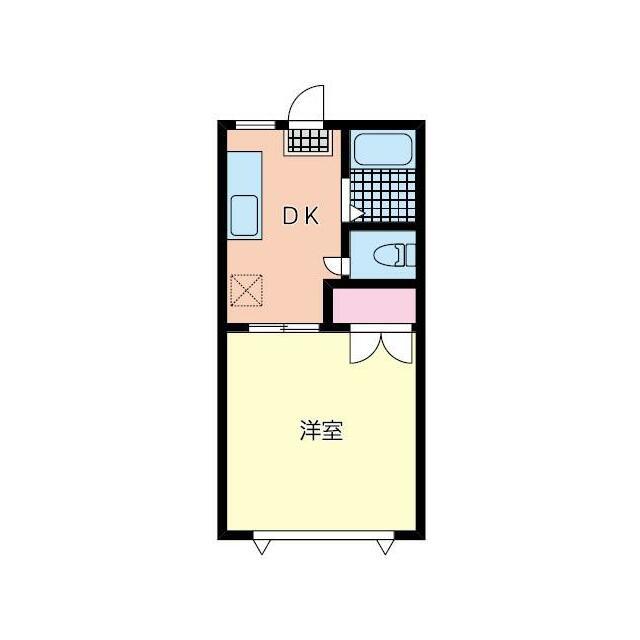 エスポワールI(1K/1階)の間取り写真