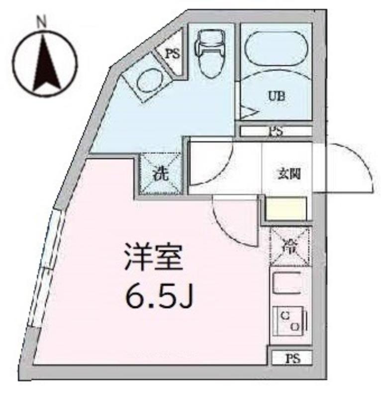 ALBA志茂(ワンルーム/2階)の間取り写真