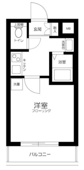 カテリーナ千駄木(1K/11階)の間取り写真