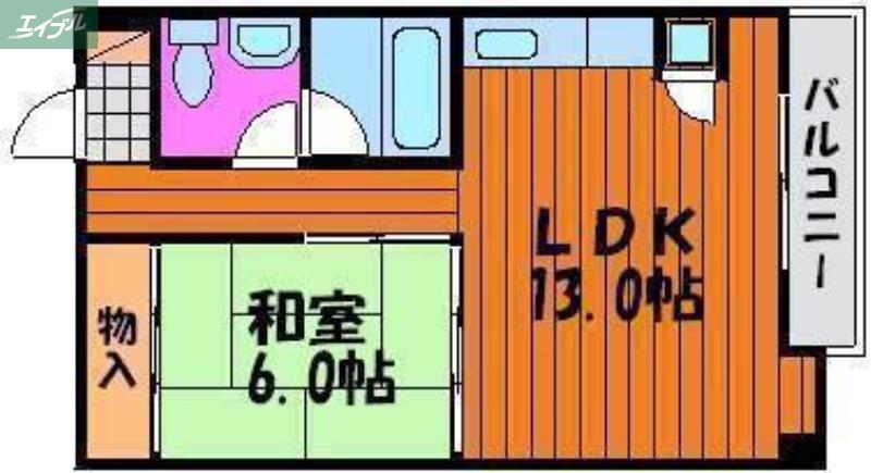 SCHOLADAIKU(1LDK/6階)の間取り写真