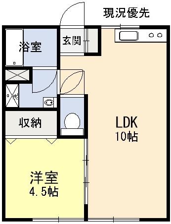 GRANDOOL城北(1LDK/1階)の間取り写真
