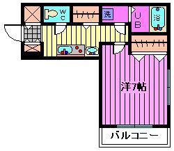 クレシェンテ大宮(1K/1階)の間取り写真