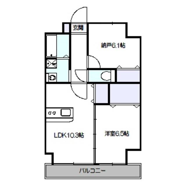 クローバー・グランツ新金岡(1SLDK/8階)の間取り写真