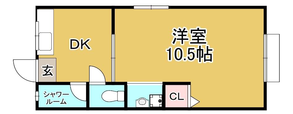 コーポ山口(2DK/2階)の間取り写真