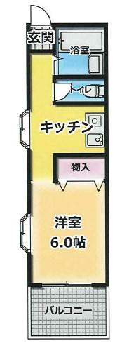 ワコーレ東山(1K/3階)の間取り写真