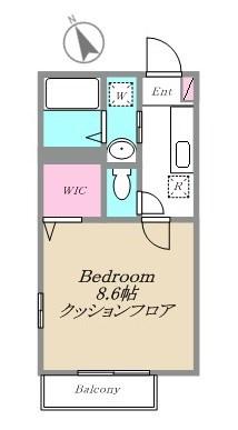 サンビレッジI(1K/2階)の間取り写真