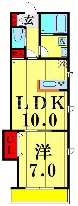 ETERNA(1LDK/3階)の間取り写真