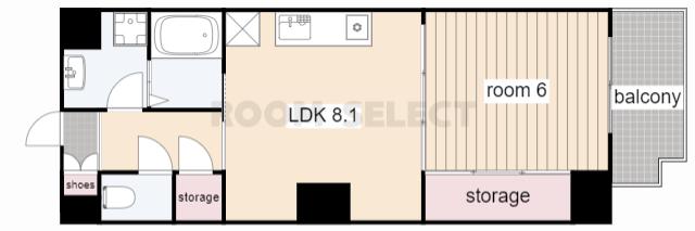 センチュリーパーク千年 2番館(1LDK/10階)の間取り写真