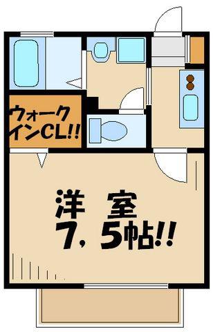 ルナエイト(1K/2階)の間取り写真