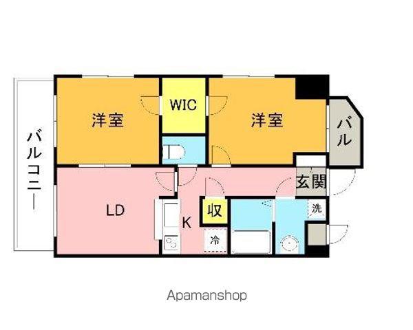 グラシア大濠(2LDK/6階)の間取り写真