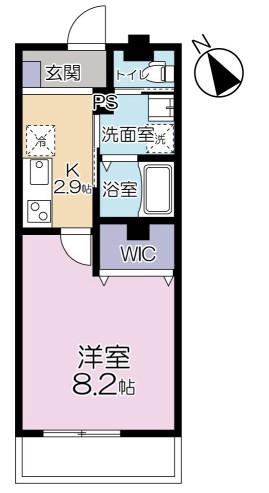 BELLE FORT & RIZIRE(1K/2階)の間取り写真
