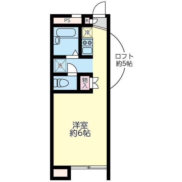 CASA KUNO(ワンルーム/1階)の間取り写真