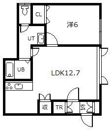 メゾン・ド・CHIBIRU(1LDK/2階)の間取り写真