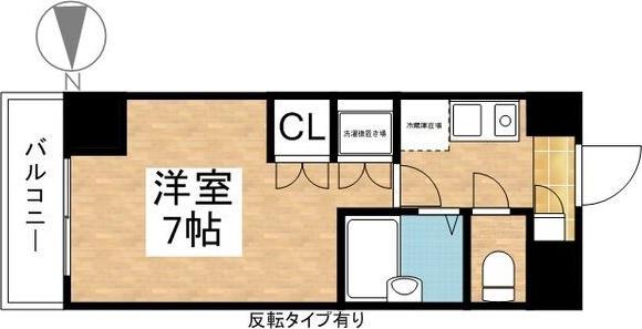 フェア・ステージ(1K/2階)の間取り写真