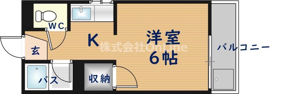ミツワハイツ(1K/2階)の間取り写真