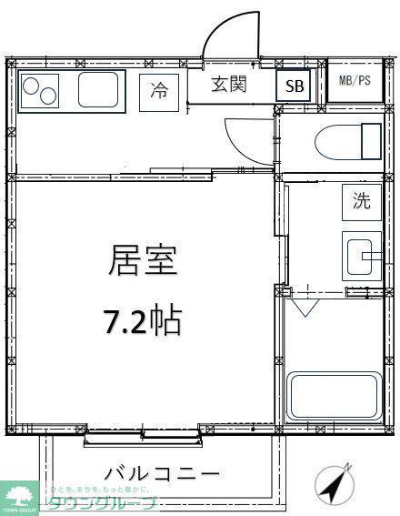 MAISON BRILLIO(1K/2階)の間取り写真