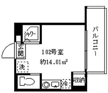 ソフィア鷺宮I(ワンルーム/1階)の間取り写真