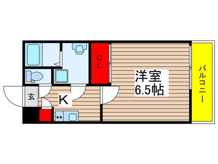 レイエス東習志野(1K/2階)の間取り写真