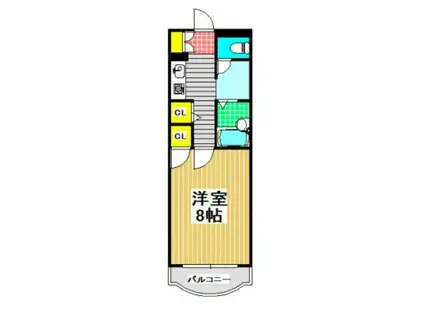 コテージ尾ノ上(1K/1階)の間取り写真