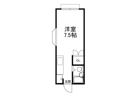 東浅香山アイリ―浅香(ワンルーム/1階)の間取り写真