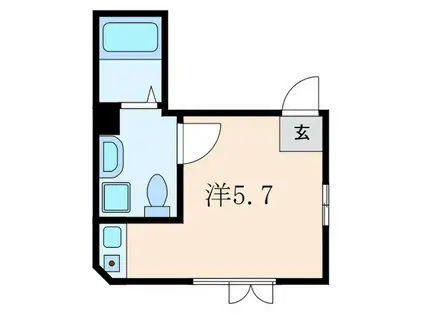 CONTEL SHIROGANE(ワンルーム/2階)の間取り写真