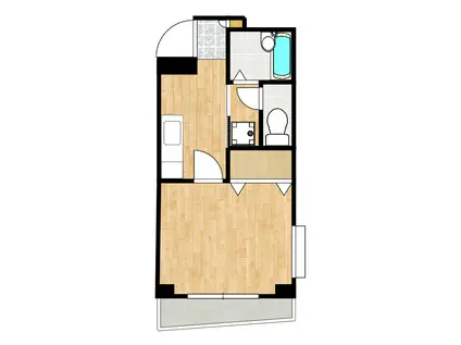 メゾン ド ラパン(1K/1階)の間取り写真
