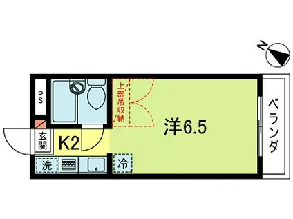 メゾンメモワール(1K/1階)の間取り写真