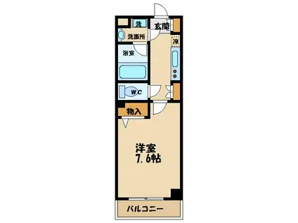 ジョイリーフ仙川(1K/4階)の間取り写真