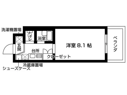 フレア町田(ワンルーム/1階)の間取り写真