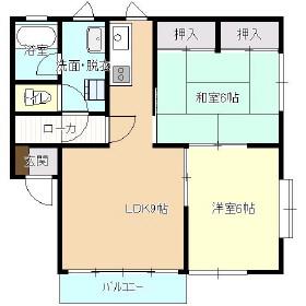 セントラルハウス鳥居A(2LDK/2階)の間取り写真