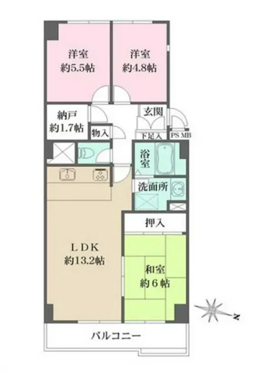 ファミール浜園 12階階 間取り