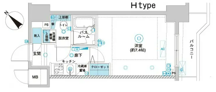 フェニックス横濱関内BAY GAIA 6階階 間取り