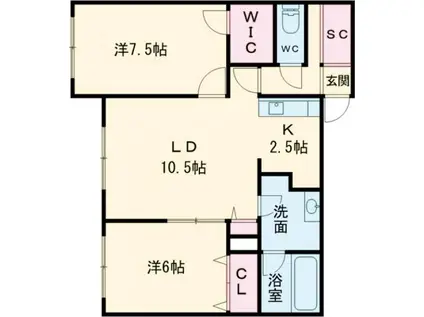 KA PILINA(2LDK/1階)の間取り写真